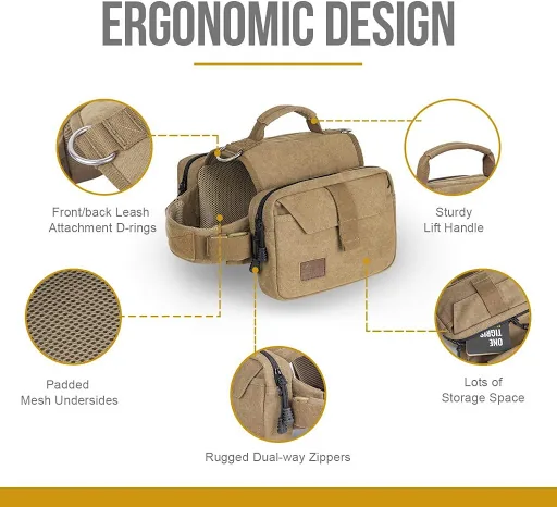 onetigris dog harness for camping with a dog